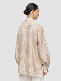 Sand & Dark Powder Blouse - Sand & Dark Powder