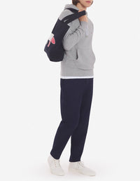 Sweat à capuche Fox avec écusson - Grey Melange