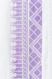 Caftan Audrey ceinturé - White Lavender