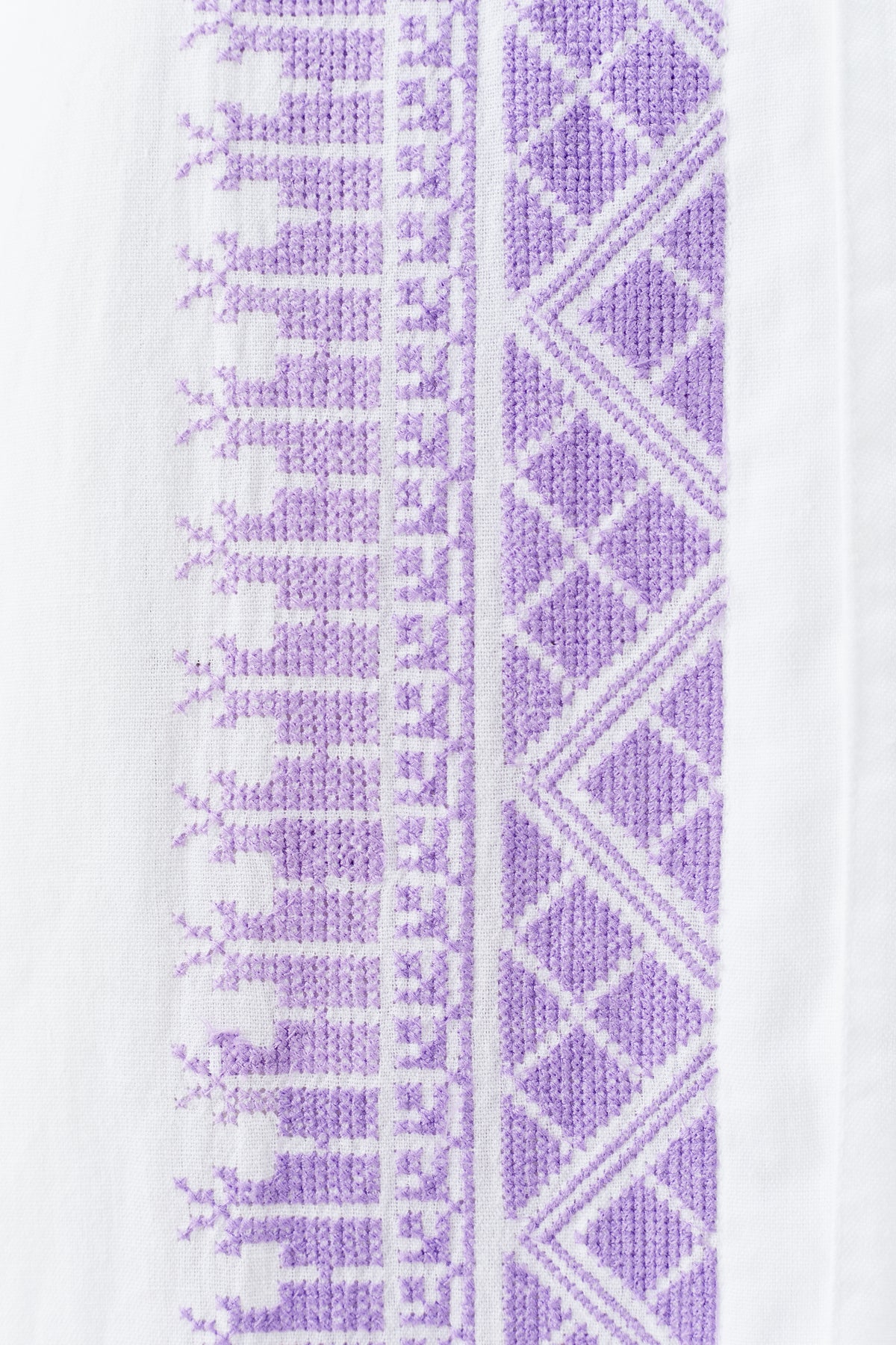 Caftan Audrey ceinturé - White Lavender