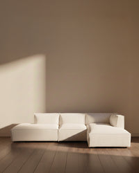 Canapé d'angle droit Auster - Beige vanille