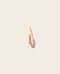 Mono boucle d'oreille Ava en or jaune - Saphir rose