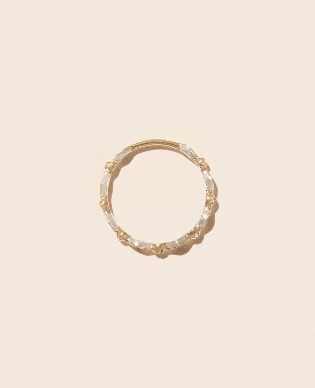 Ava N°1 ring in yellow gold and silver with diamond - Diamond