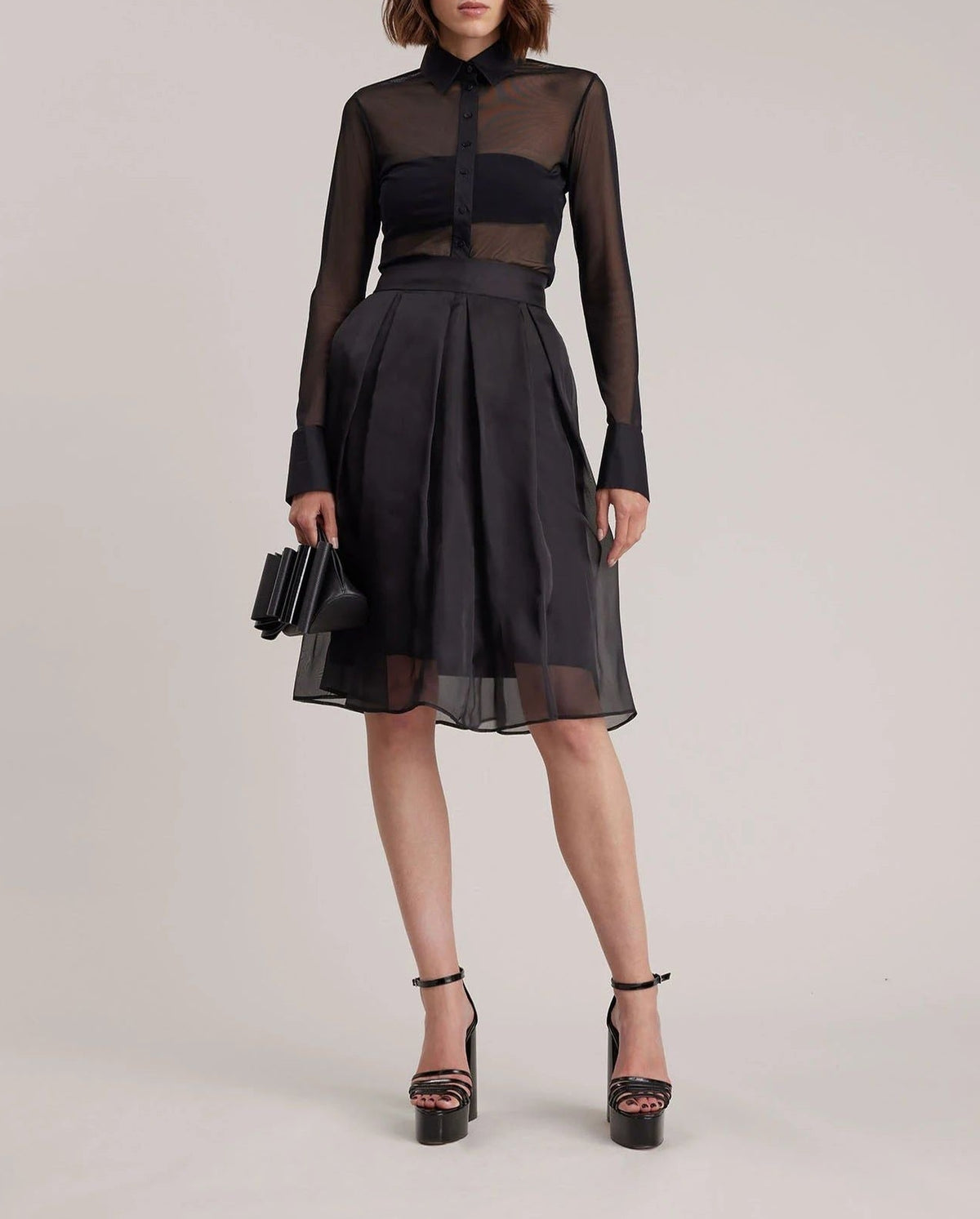 Avi silk skirt - Black