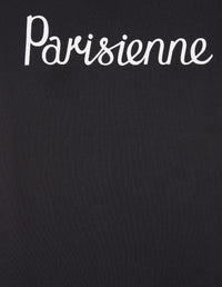 T-shirt à col rond avec inscription - Black