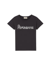 T-shirt à col rond avec inscription - Black