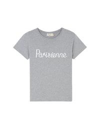 T-shirt à col rond avec inscription - Grey Melange