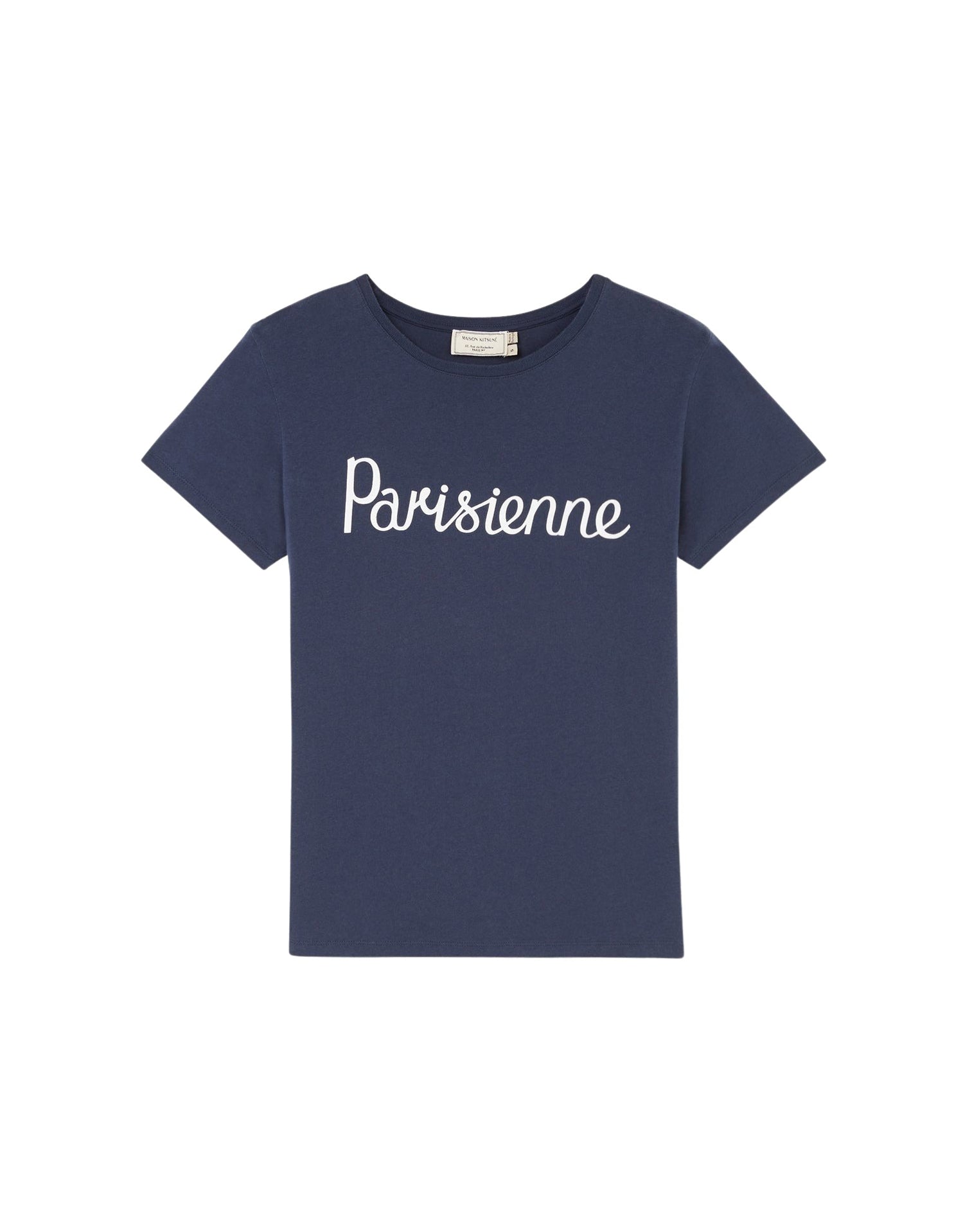 T-shirt à col rond avec inscription - Navy