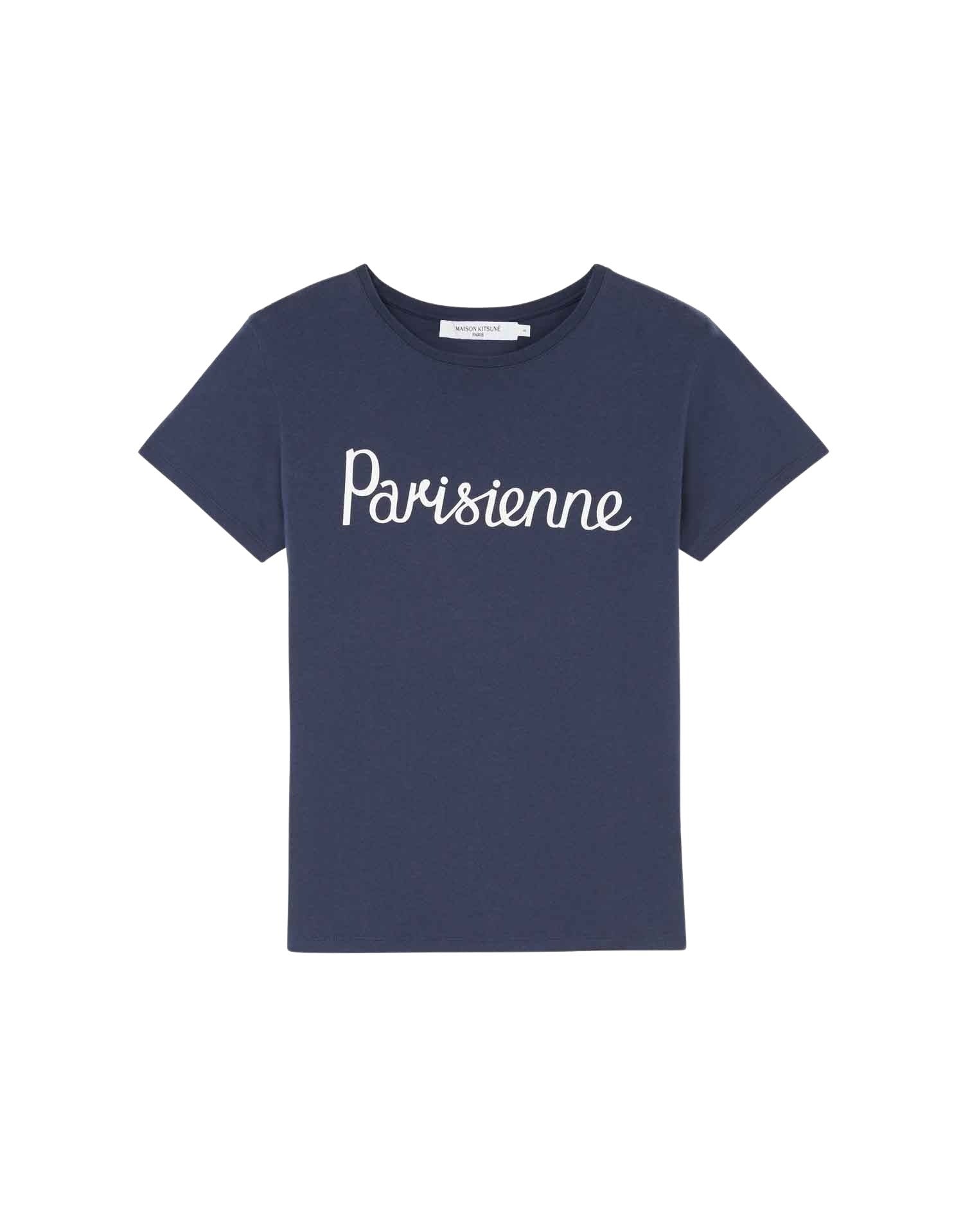 T-shirt à col rond avec inscription - Navy