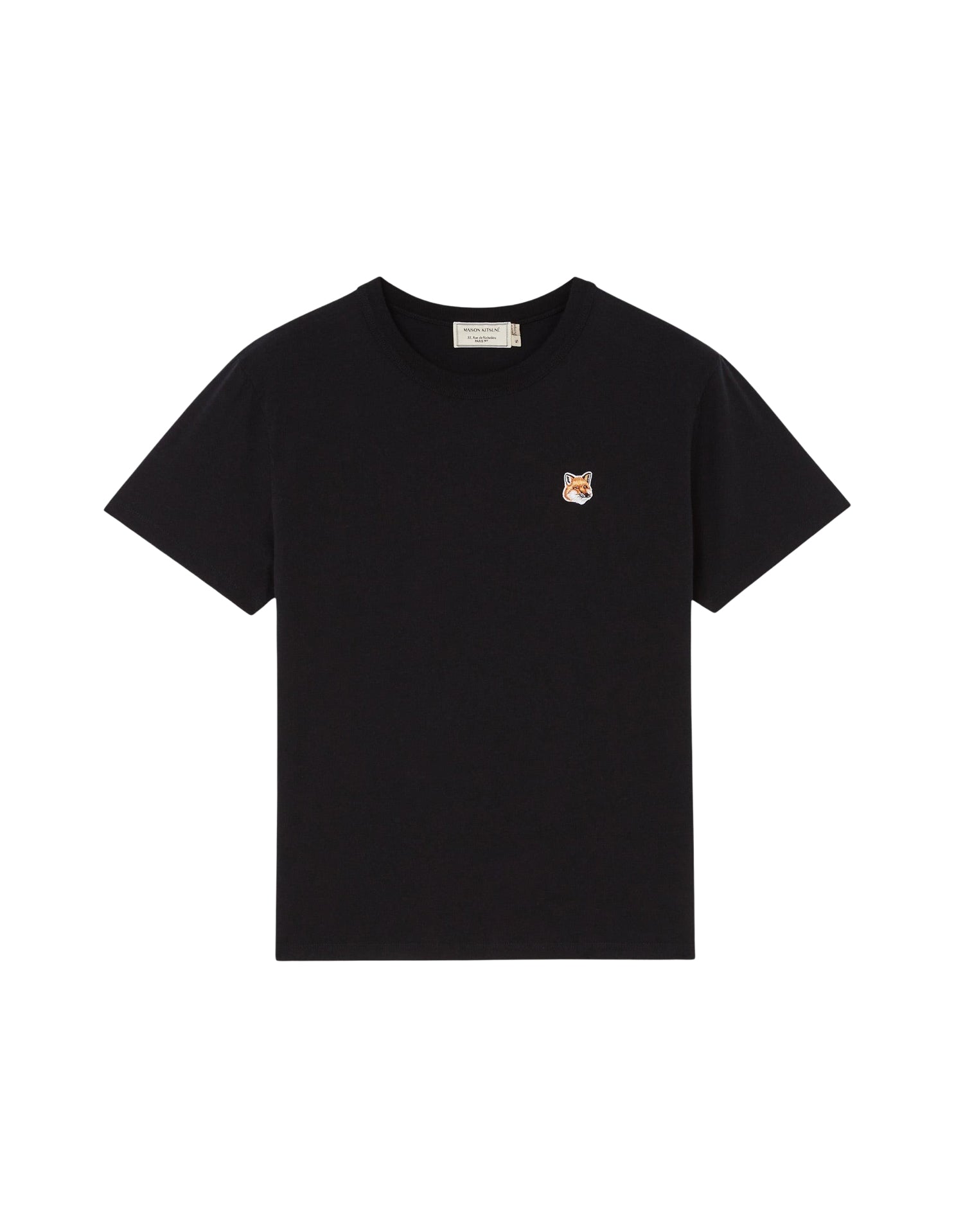 T-shirt à col rond avec écusson - Black