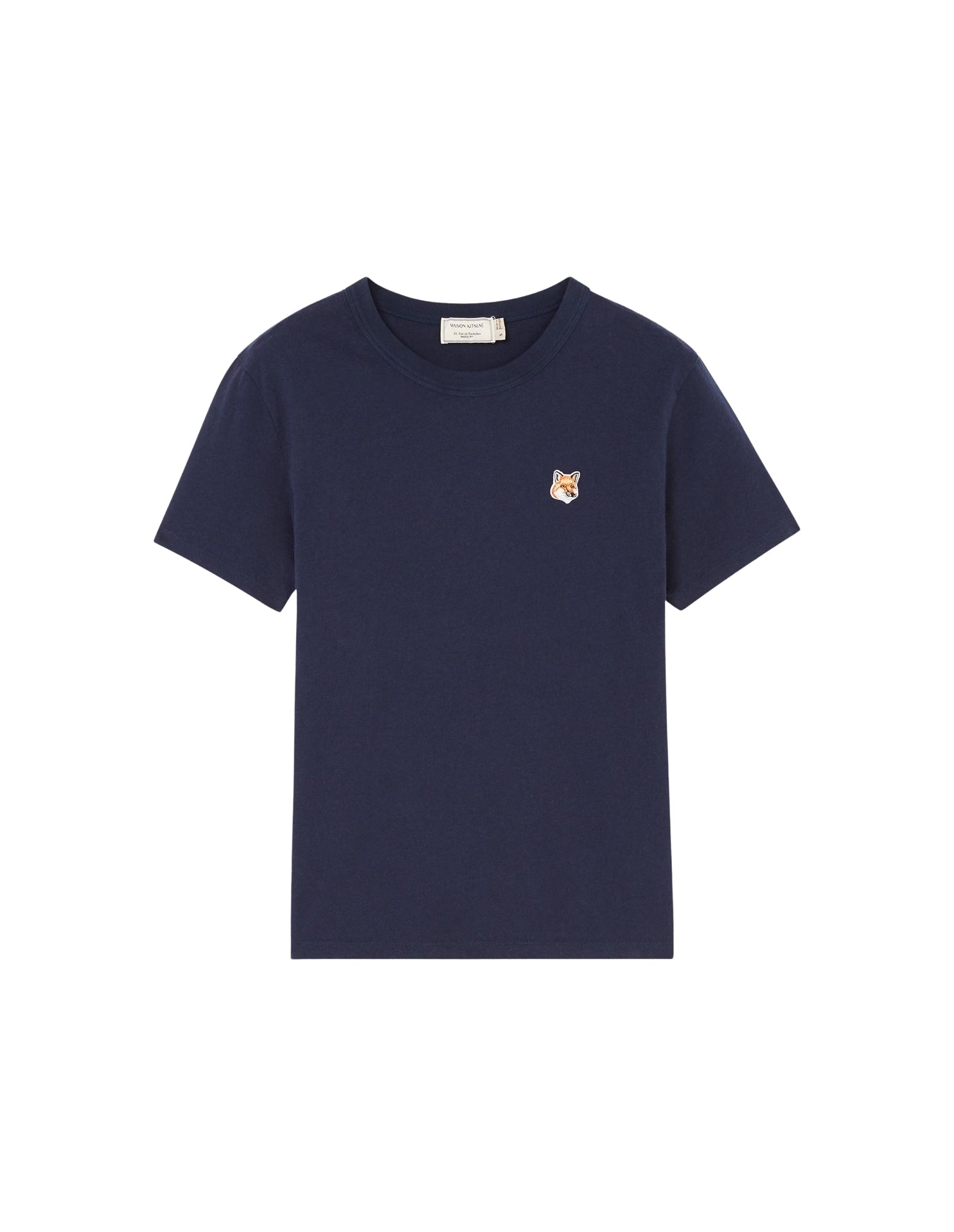 T-shirt à col rond avec écusson - Navy