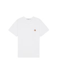 T-shirt à col rond avec écusson - White