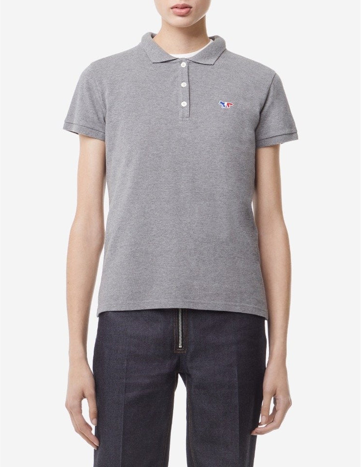 Polo avec écusson - Grey Melange