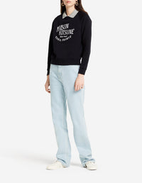 Sweatshirt à col rond Palais Royal avec inscription - Black