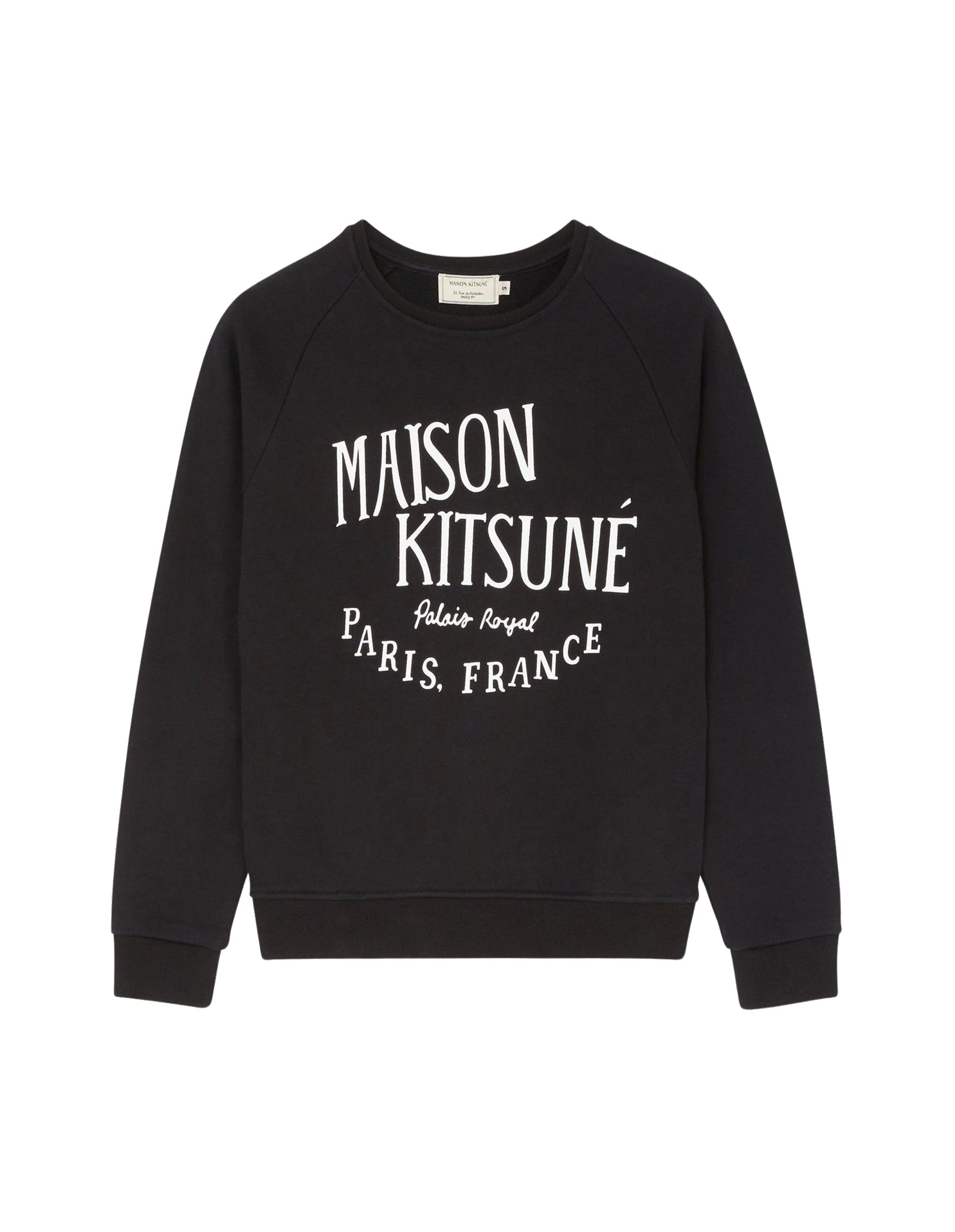Sweatshirt à col rond Palais Royal avec inscription - Black