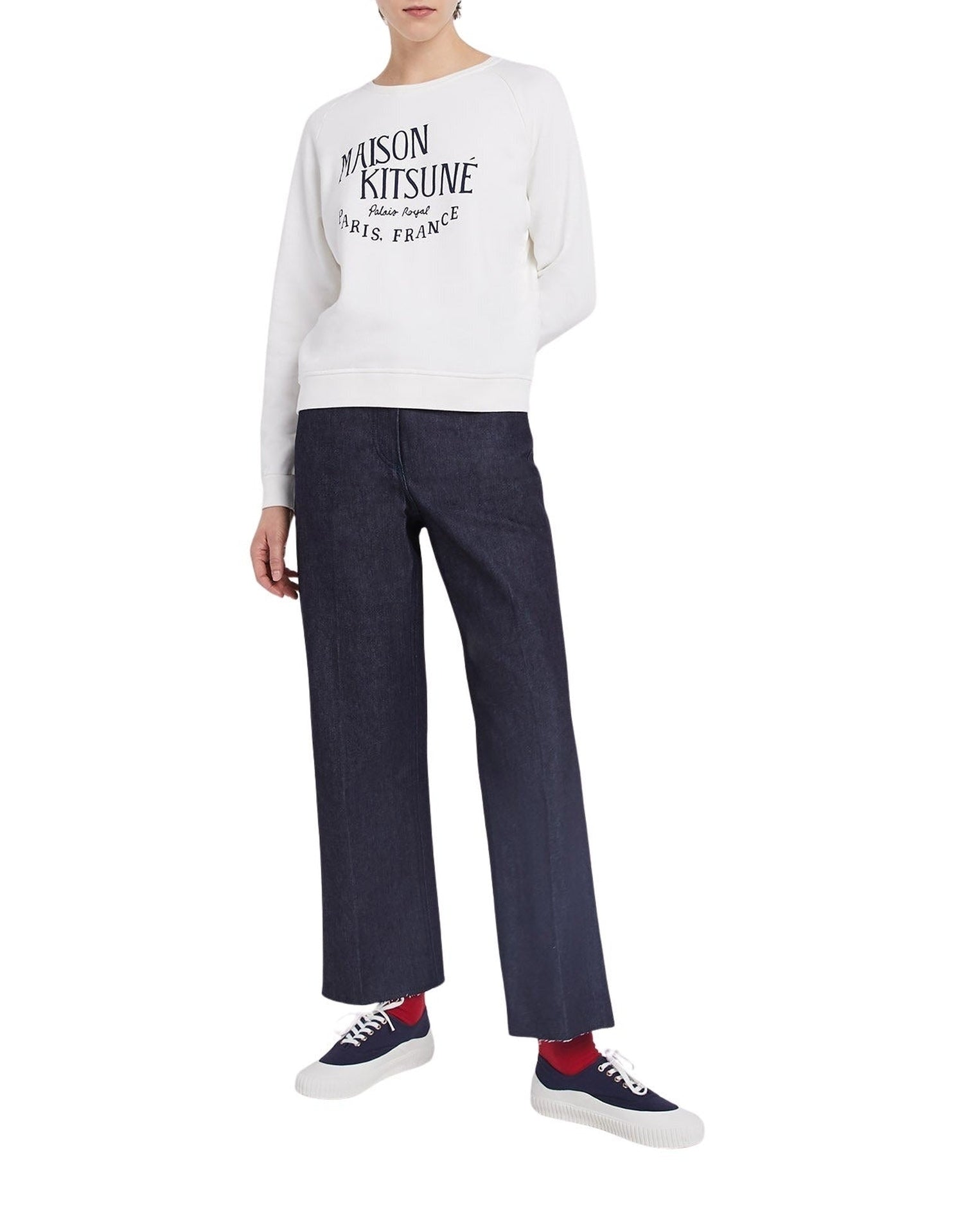 Sweatshirt à col rond Palais Royal avec inscription - Latte