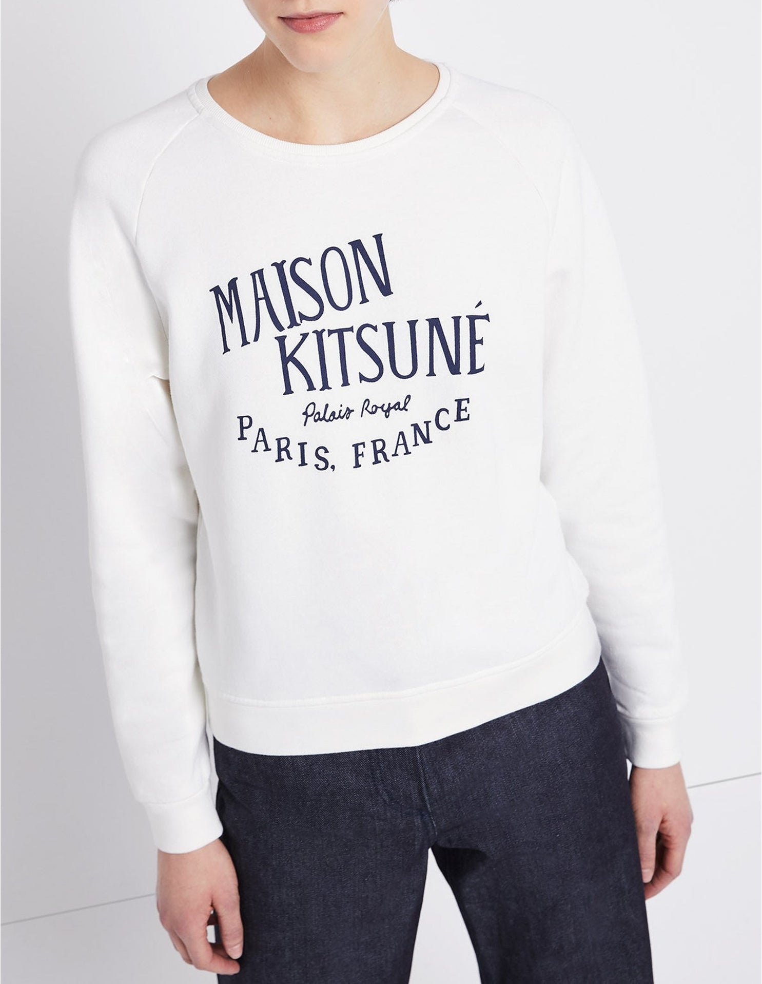 Sweatshirt à col rond Palais Royal avec inscription - Latte