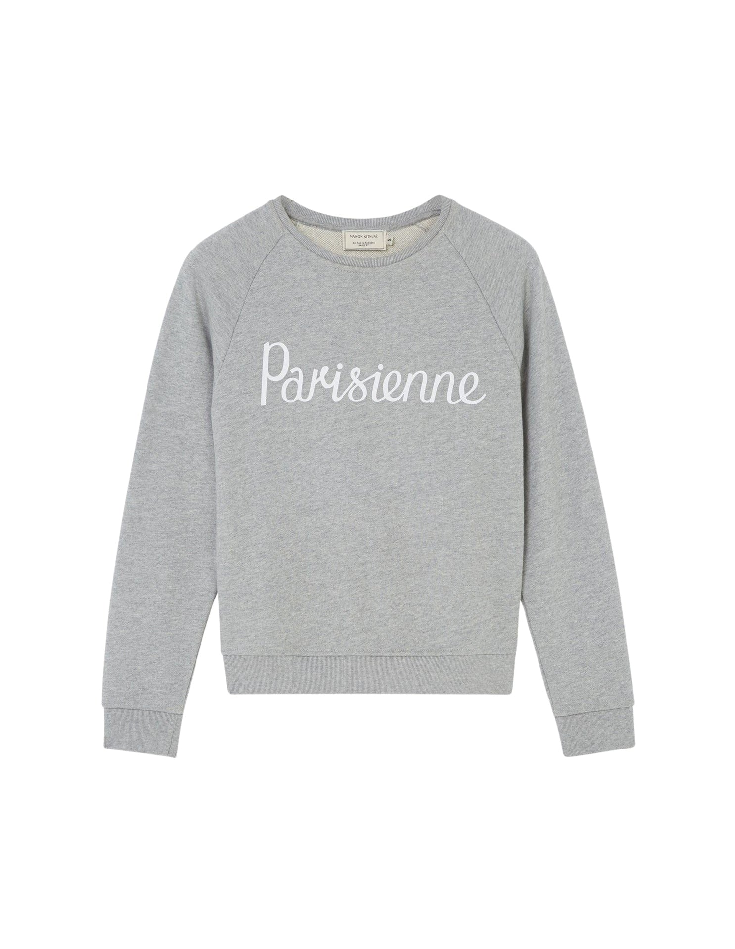 Sweat à col rond et manches longues raglan - Grey melange