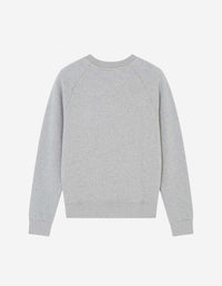Sweatshirt à col rond ajusté avec écusson - Grey Melange