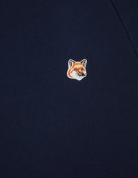 Sweatshirt à col rond ajusté avec écusson - Navy
