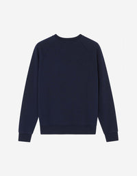 Sweatshirt à col rond ajusté avec écusson - Navy