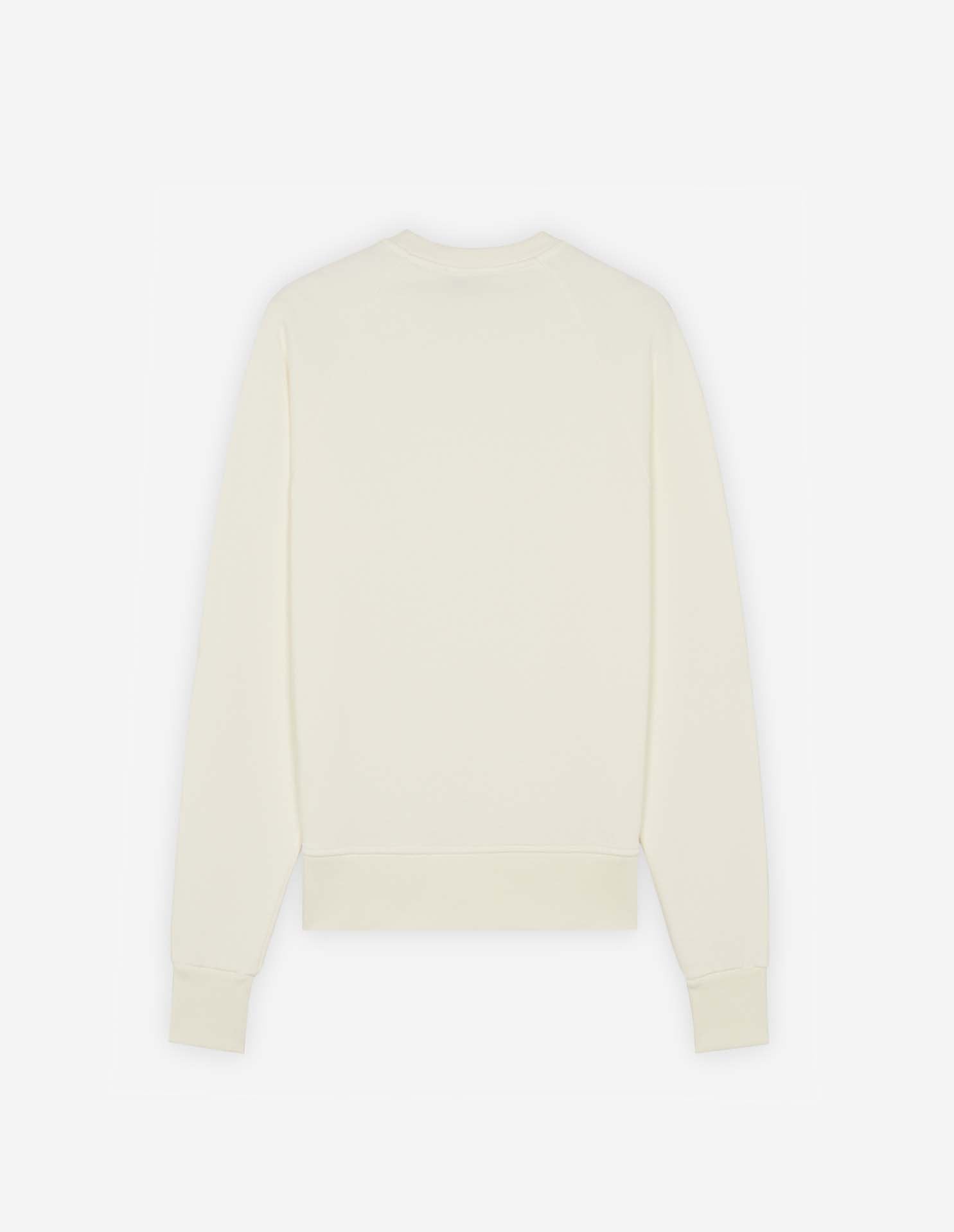Sweatshirt à col rond ajusté avec écusson - Ecru