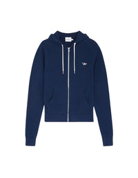 Sweat à capuche zippé avec écusson - Navy