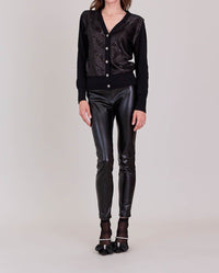 Azaleechev cotton cardigan - Black
