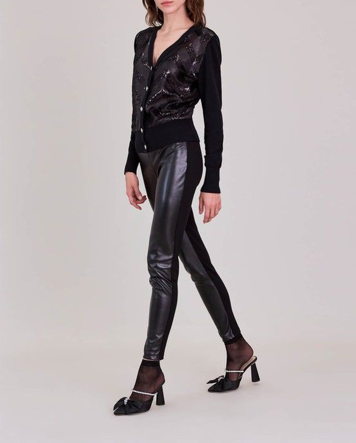 Azaleechev cotton cardigan - Black