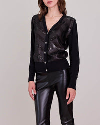 Azaleechev cotton cardigan - Black