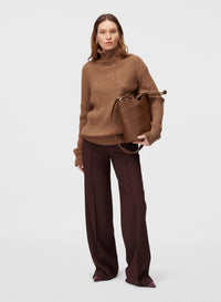 CLAY RIBBED TURTLENECK
