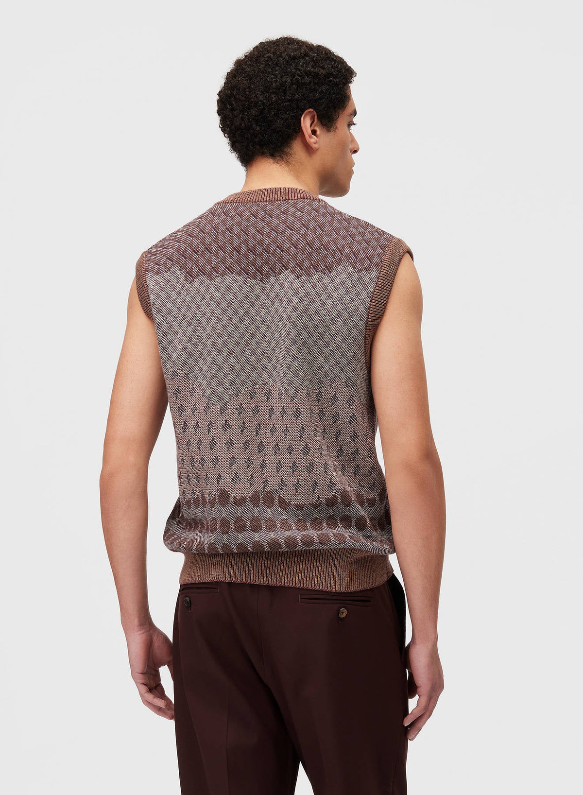 AMARANTO REVERSIBILE JACQUARD VEST