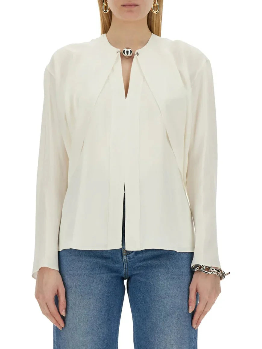 Long-sleeved blouse - Coconut Milk