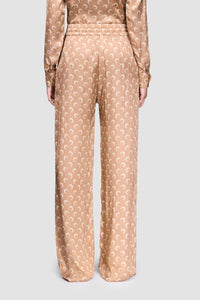 Pantalon Moon en satin - Dark Camel