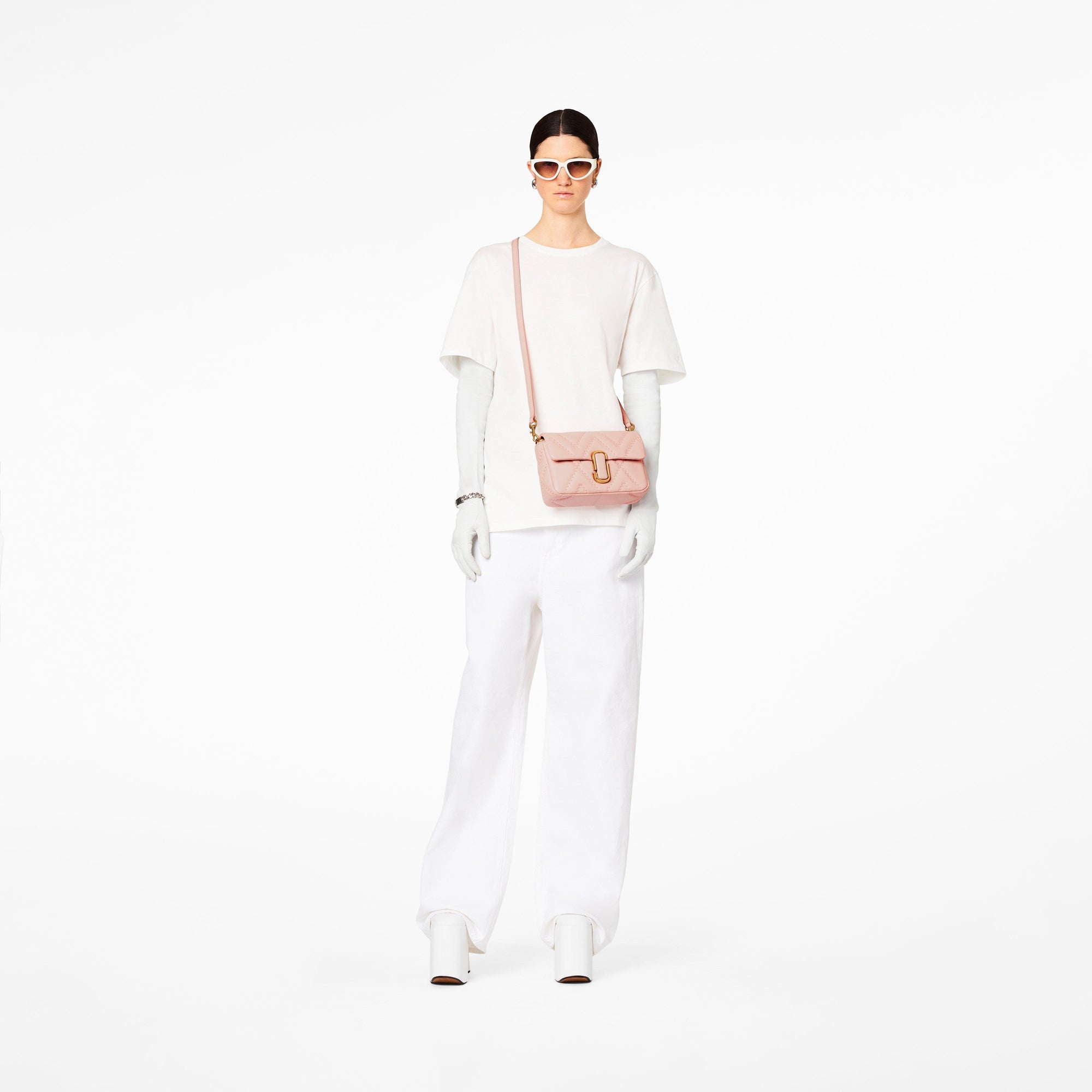 PAS INFO   Sac The Shoulder Bag en cuir matelassé - Rose