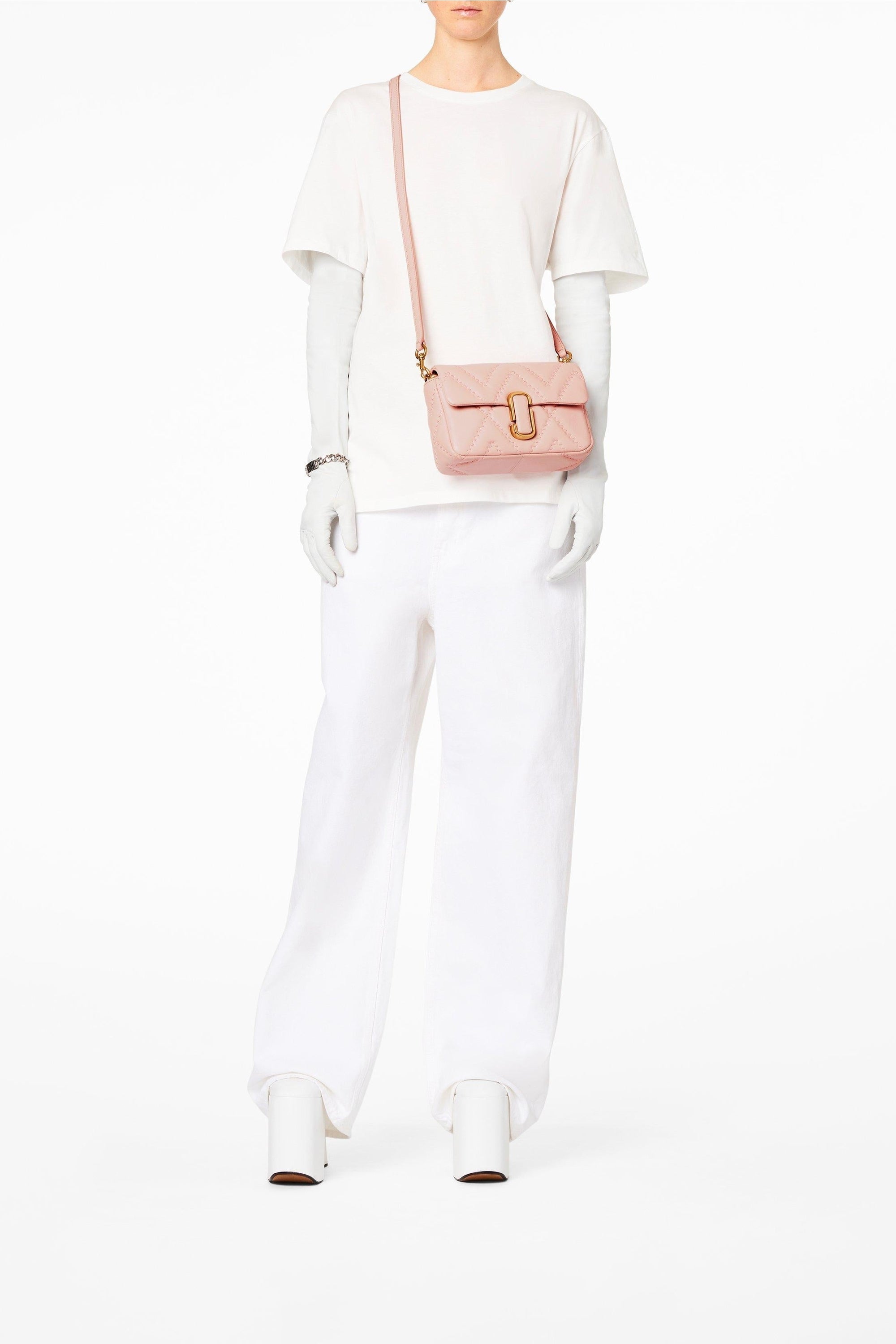 Sac The Shoulder Bag en cuir matelassé - Rose