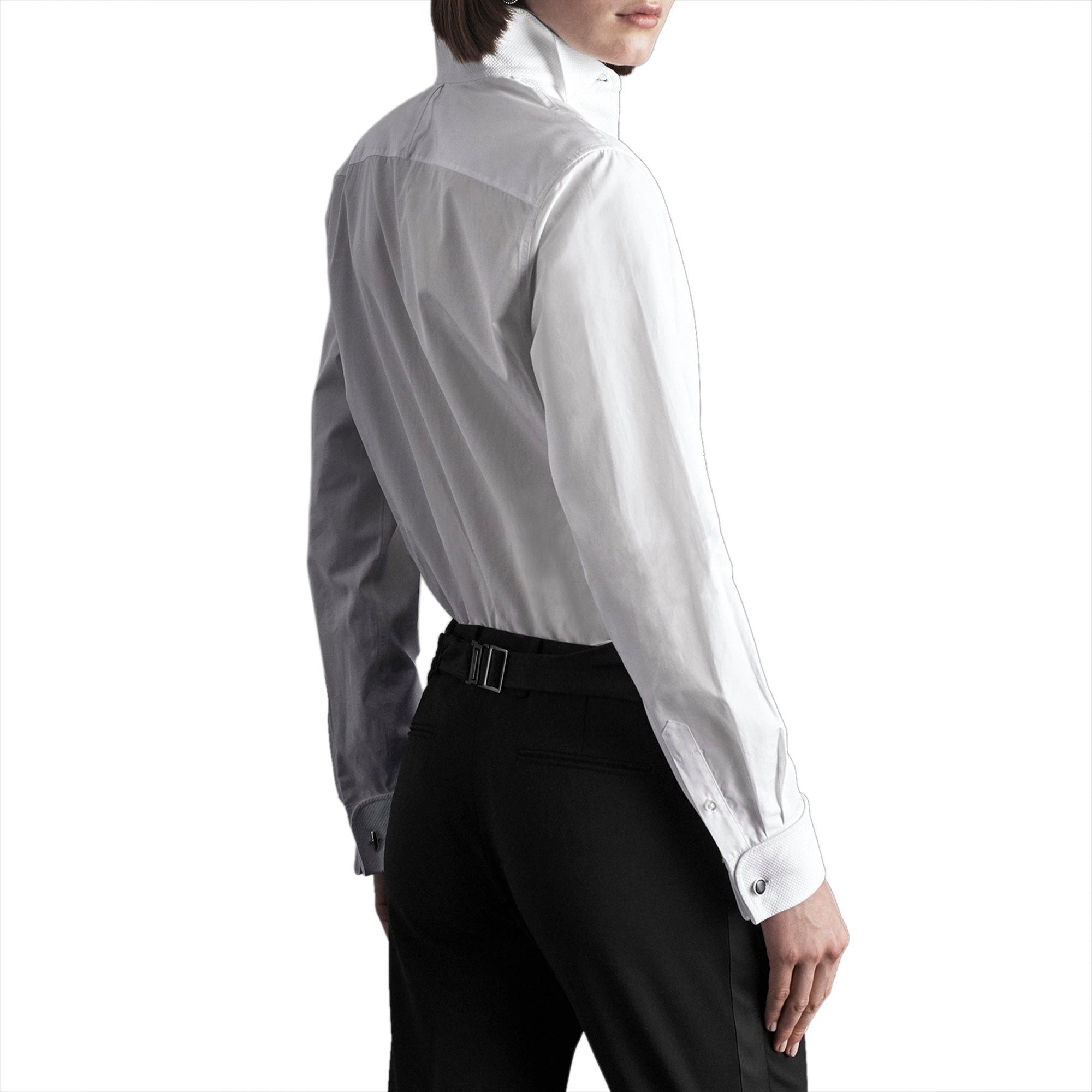 Chemise Marlie à col cassé en coton - Blanc