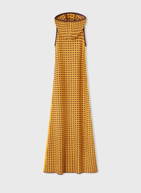 YELLOW HOODED TUNIC DRESS