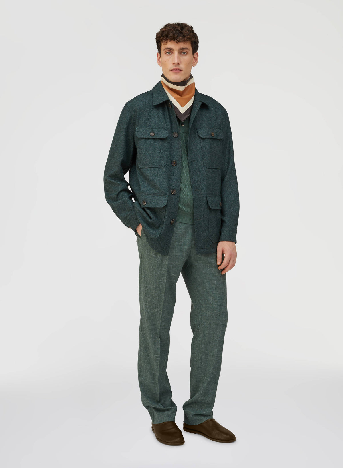 GREEN SAHARIENNE JACKET