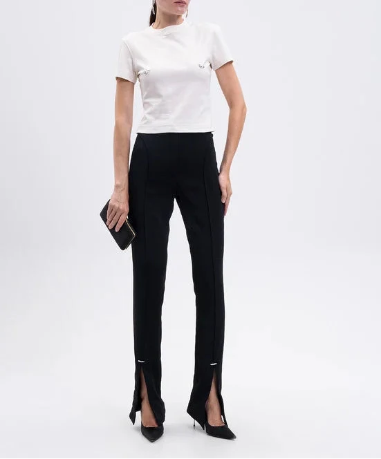SNOW // white piercing t-shirt