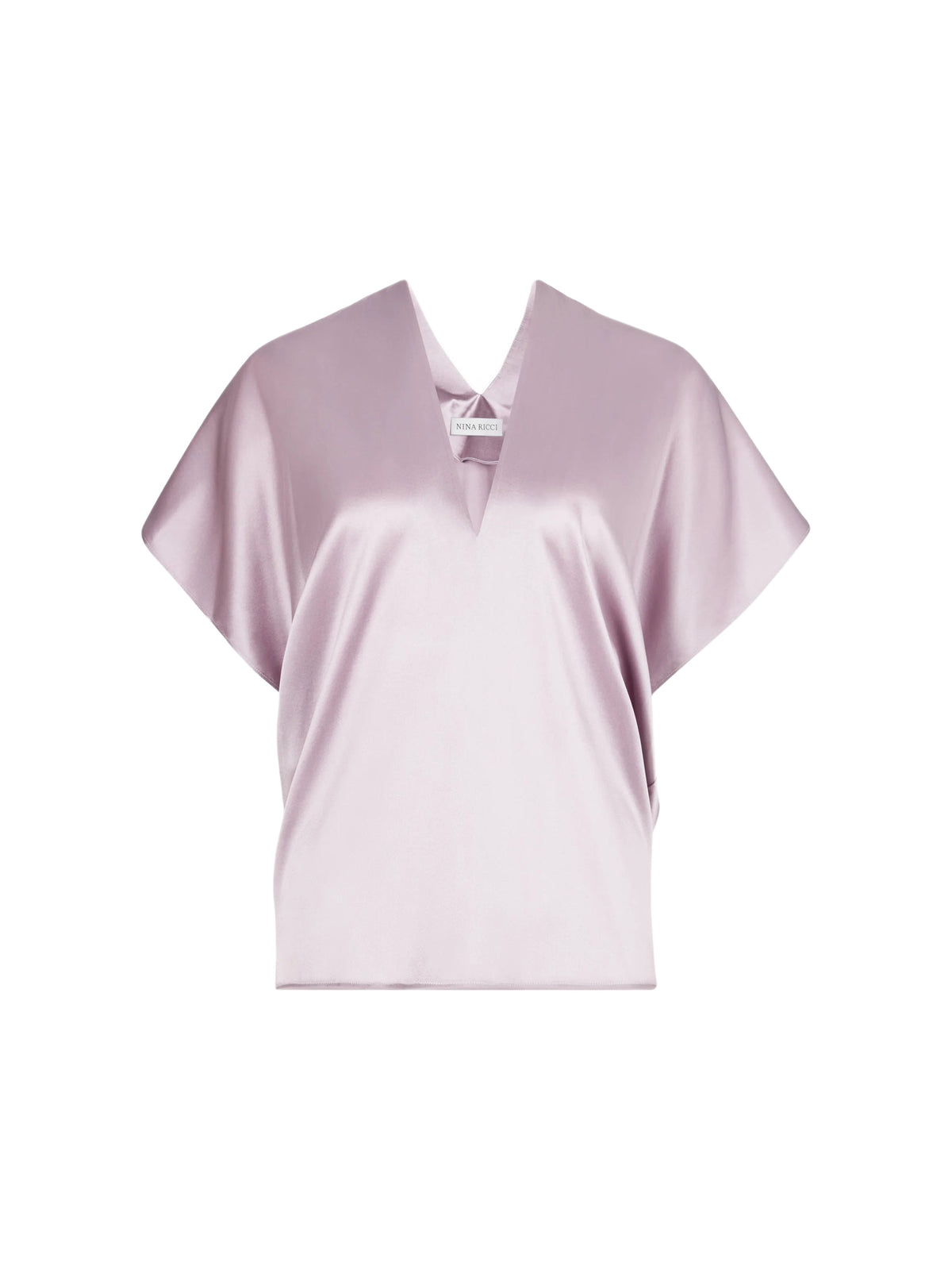 Blouse à col halter en soie - Mauve