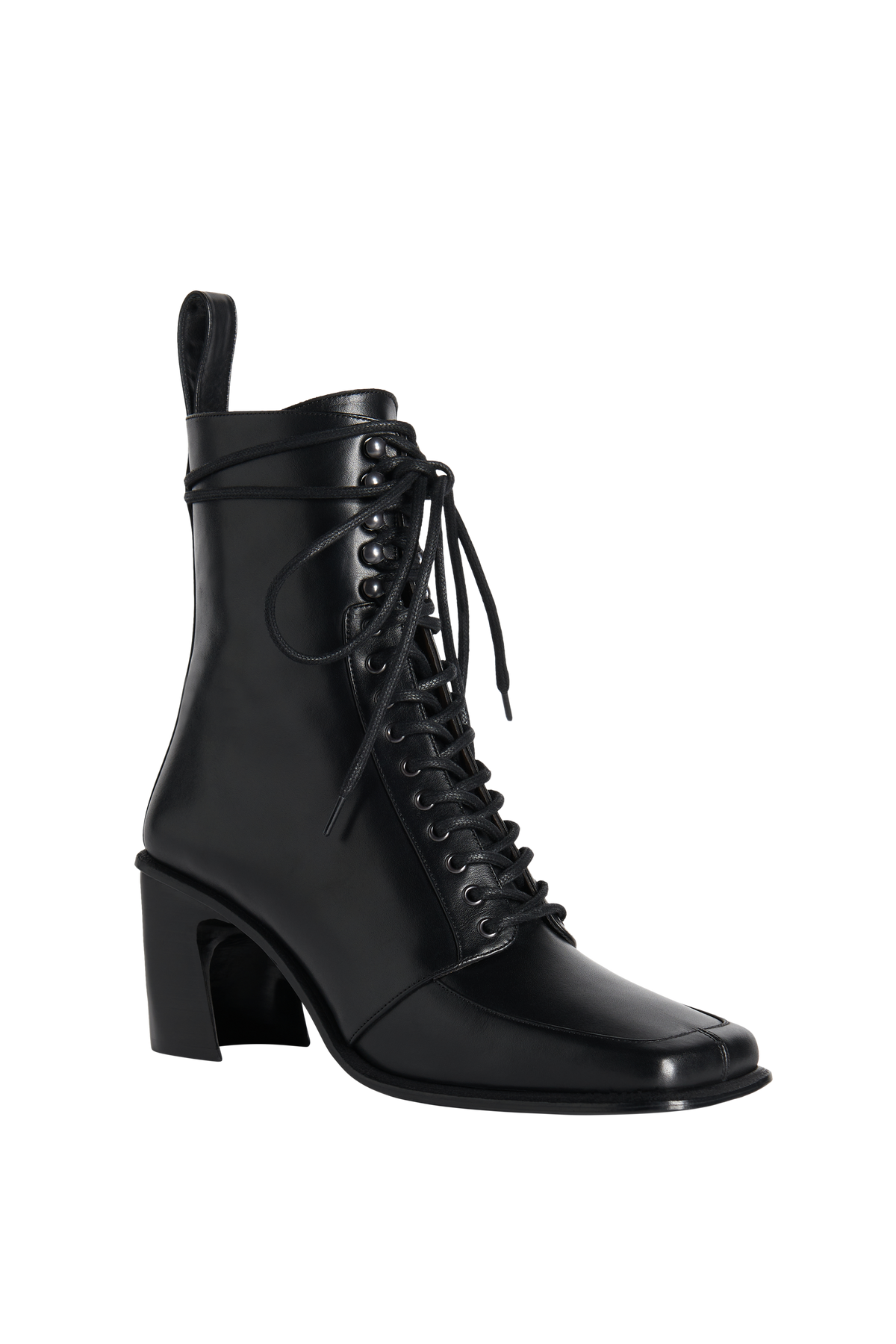 Bottines à lacets en cuir - Black