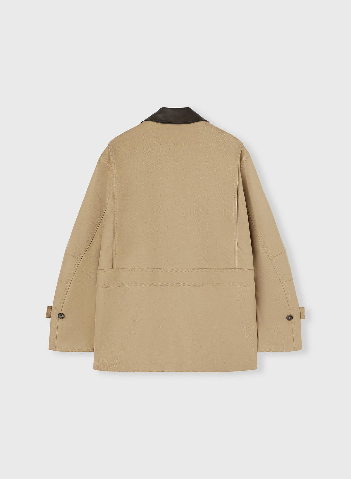 SAND AND CHOCOLATE FIELD JACKET WITH LEATHER DETAILS (NR)