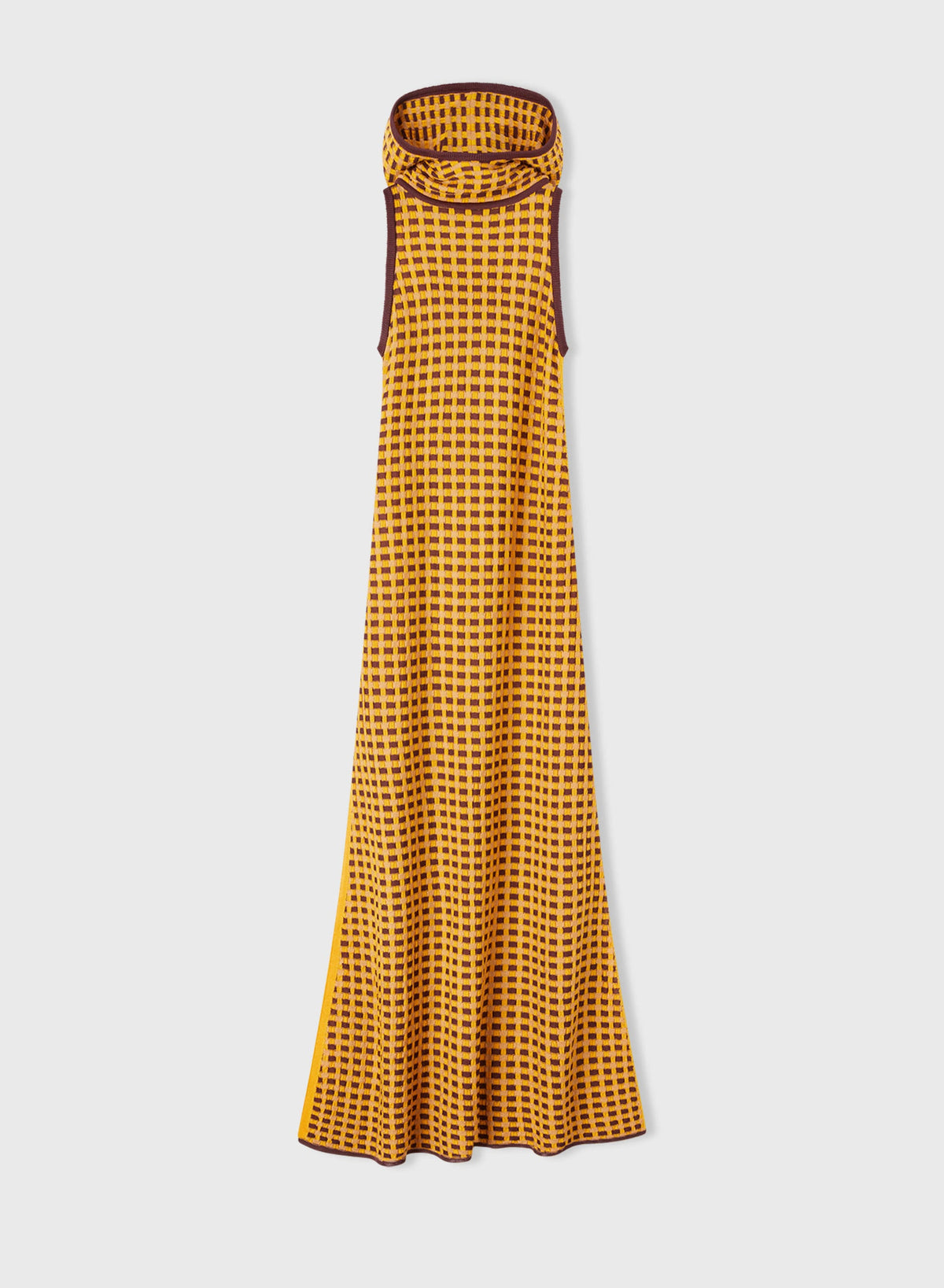 YELLOW HOODED TUNIC DRESS