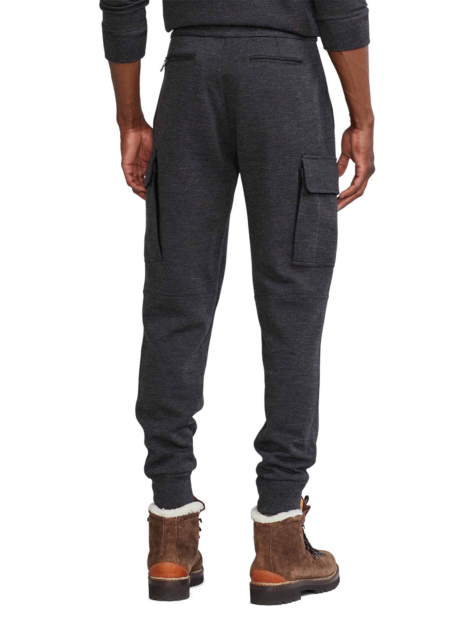Pantalon de jogging cargo en laine - Charcoal Melange