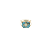 Bague en or jaune - Turquoise & Opale australienne