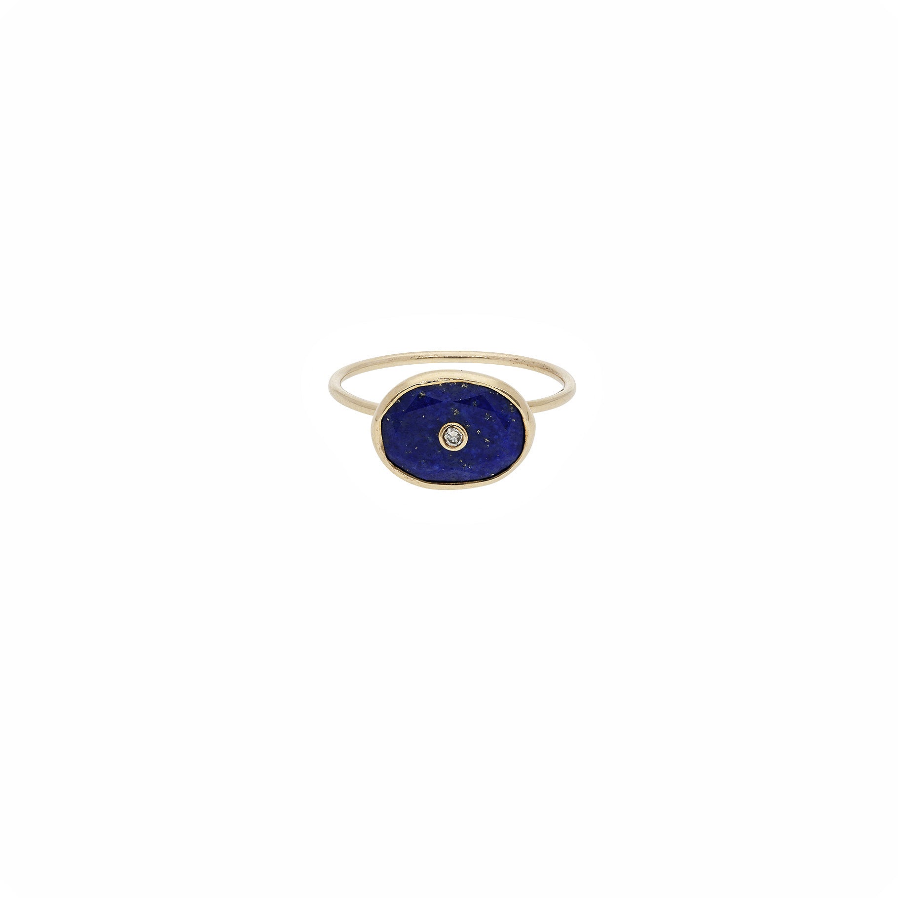 Bague Oeil en or jaune avec diamant - Lazuli
