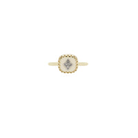 Bague losange en or jaune et or blanc avec diamant - Diamant & Résine