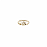 Yellow Gold Diamond Ring - White Sapphire & Diamond