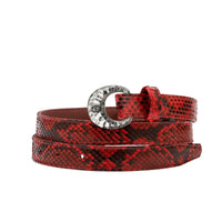 Ceinture mini Demi Lune en python - Rubis